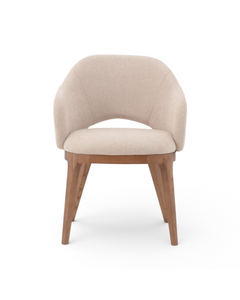 Chaise repas tissu sable