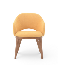 Chaise repas tissu jaune