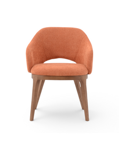 Chaise repas tissu orange