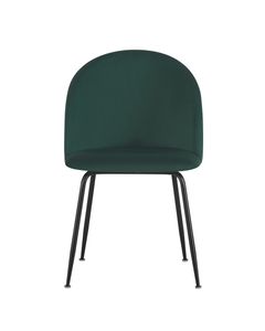 Chaise repas velours vert bouteille