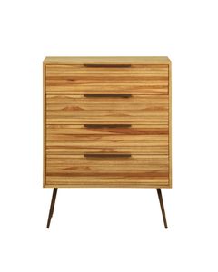 Commode teck recyclé 4 tiroirs