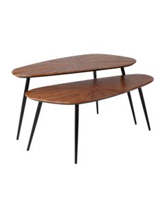 Table basse gigogne ovale set de 2