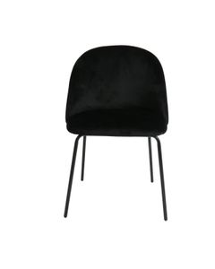 Chaise repas velours noir