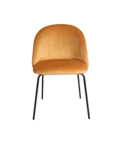 Chaise repas velours ocre