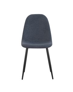 Chaise repas tissu bleu foncé