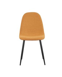 Chaise repas tissu moutarde